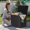 image:imageYITAHOME 100 Gallon Large Outdoor Deck Box Waterproof Resin Storage Box Lockable Indoor Outdoor Storage Container for Patio Furniture Cushions Pool Accessories Garden Tools WhiteDark Black