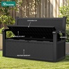 image:imageYITAHOME 100 Gallon Large Outdoor Deck Box Waterproof Resin Storage Box Lockable Indoor Outdoor Storage Container for Patio Furniture Cushions Pool Accessories Garden Tools WhiteBlack