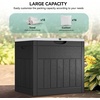 image:imageYITAHOME 100 Gallon Large Outdoor Deck Box Waterproof Resin Storage Box Lockable Indoor Outdoor Storage Container for Patio Furniture Cushions Pool Accessories Garden Tools WhiteDark Gray
