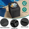 image:imageYITAHOME 100 Gallon Large Outdoor Deck Box Waterproof Resin Storage Box Lockable Indoor Outdoor Storage Container for Patio Furniture Cushions Pool Accessories Garden Tools WhiteBlack