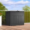image:imageYITAHOME 100 Gallon Large Outdoor Deck Box Waterproof Resin Storage Box Lockable Indoor Outdoor Storage Container for Patio Furniture Cushions Pool Accessories Garden Tools WhiteDark Gray