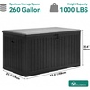image:imageYITAHOME 100 Gallon Large Outdoor Deck Box Waterproof Resin Storage Box Lockable Indoor Outdoor Storage Container for Patio Furniture Cushions Pool Accessories Garden Tools WhiteBlack