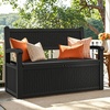image:imageYITAHOME 100 Gallon Large Outdoor Deck Box Waterproof Resin Storage Box Lockable Indoor Outdoor Storage Container for Patio Furniture Cushions Pool Accessories Garden Tools WhiteBlack