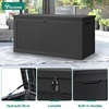 image:imageYITAHOME 100 Gallon Large Outdoor Deck Box Waterproof Resin Storage Box Lockable Indoor Outdoor Storage Container for Patio Furniture Cushions Pool Accessories Garden Tools WhiteBlack Rattan