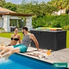 image:imageYITAHOME 100 Gallon Large Outdoor Deck Box Waterproof Resin Storage Box Lockable Indoor Outdoor Storage Container for Patio Furniture Cushions Pool Accessories Garden Tools WhiteBlack