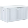 image:imageYITAHOME 100 Gallon Large Outdoor Deck Box Waterproof Resin Storage Box Lockable Indoor Outdoor Storage Container for Patio Furniture Cushions Pool Accessories Garden Tools WhiteWhite