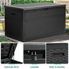 image:imageYITAHOME 100 Gallon Large Outdoor Deck Box Waterproof Resin Storage Box Lockable Indoor Outdoor Storage Container for Patio Furniture Cushions Pool Accessories Garden Tools WhiteBlack Rattan