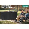 image:imageYITAHOME 100 Gallon Large Outdoor Deck Box Waterproof Resin Storage Box Lockable Indoor Outdoor Storage Container for Patio Furniture Cushions Pool Accessories Garden Tools WhiteBlack