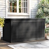image:imageYITAHOME 100 Gallon Large Outdoor Deck Box Waterproof Resin Storage Box Lockable Indoor Outdoor Storage Container for Patio Furniture Cushions Pool Accessories Garden Tools WhiteBlack Rattan