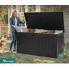 image:imageYITAHOME 100 Gallon Large Outdoor Deck Box Waterproof Resin Storage Box Lockable Indoor Outdoor Storage Container for Patio Furniture Cushions Pool Accessories Garden Tools WhiteBlack