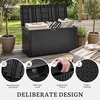 image:imageYITAHOME 100 Gallon Large Outdoor Deck Box Waterproof Resin Storage Box Lockable Indoor Outdoor Storage Container for Patio Furniture Cushions Pool Accessories Garden Tools WhiteBlack