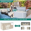 image:imageYITAHOME 100 Gallon Large Outdoor Deck Box Waterproof Resin Storage Box Lockable Indoor Outdoor Storage Container for Patio Furniture Cushions Pool Accessories Garden Tools WhiteWhite