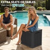 image:imageYITAHOME 100 Gallon Large Outdoor Deck Box Waterproof Resin Storage Box Lockable Indoor Outdoor Storage Container for Patio Furniture Cushions Pool Accessories Garden Tools WhiteBlack Rattan