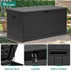 image:imageYITAHOME 100 Gallon Large Outdoor Deck Box Waterproof Resin Storage Box Lockable Indoor Outdoor Storage Container for Patio Furniture Cushions Pool Accessories Garden Tools WhiteBlack