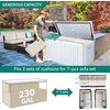 image:imageYITAHOME 100 Gallon Large Outdoor Deck Box Waterproof Resin Storage Box Lockable Indoor Outdoor Storage Container for Patio Furniture Cushions Pool Accessories Garden Tools WhiteWhite