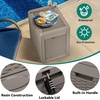 image:imageYITAHOME 100 Gallon Large Outdoor Deck Box Waterproof Resin Storage Box Lockable Indoor Outdoor Storage Container for Patio Furniture Cushions Pool Accessories Garden Tools WhiteBrown