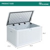 image:imageYITAHOME 100 Gallon Large Outdoor Deck Box Waterproof Resin Storage Box Lockable Indoor Outdoor Storage Container for Patio Furniture Cushions Pool Accessories Garden Tools WhiteWhite