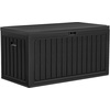 image:imageYITAHOME 100 Gallon Large Outdoor Deck Box Waterproof Resin Storage Box Lockable Indoor Outdoor Storage Container for Patio Furniture Cushions Pool Accessories Garden Tools WhiteBlack