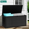 image:imageYITAHOME 100 Gallon Large Outdoor Deck Box Waterproof Resin Storage Box Lockable Indoor Outdoor Storage Container for Patio Furniture Cushions Pool Accessories Garden Tools WhiteBlack