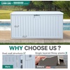 image:imageYITAHOME 100 Gallon Large Outdoor Deck Box Waterproof Resin Storage Box Lockable Indoor Outdoor Storage Container for Patio Furniture Cushions Pool Accessories Garden Tools WhiteWhite