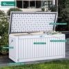 image:imageYITAHOME 100 Gallon Large Outdoor Deck Box Waterproof Resin Storage Box Lockable Indoor Outdoor Storage Container for Patio Furniture Cushions Pool Accessories Garden Tools WhiteWhite