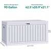 image:imageYITAHOME 100 Gallon Large Outdoor Deck Box Waterproof Resin Storage Box Lockable Indoor Outdoor Storage Container for Patio Furniture Cushions Pool Accessories Garden Tools WhiteWhite
