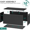 image:imageYITAHOME 100 Gallon Large Outdoor Deck Box Waterproof Resin Storage Box Lockable Indoor Outdoor Storage Container for Patio Furniture Cushions Pool Accessories Garden Tools WhiteBlack Rattan