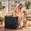 image:imageYITAHOME 100 Gallon Large Outdoor Deck Box Waterproof Resin Storage Box Lockable Indoor Outdoor Storage Container for Patio Furniture Cushions Pool Accessories Garden Tools WhiteDark Black