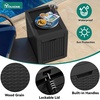 image:imageYITAHOME 100 Gallon Large Outdoor Deck Box Waterproof Resin Storage Box Lockable Indoor Outdoor Storage Container for Patio Furniture Cushions Pool Accessories Garden Tools WhiteBlack