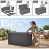 image:imageYITAHOME 100 Gallon Large Outdoor Deck Box Waterproof Resin Storage Box Lockable Indoor Outdoor Storage Container for Patio Furniture Cushions Pool Accessories Garden Tools WhiteDark Gray
