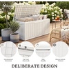 image:imageYITAHOME 100 Gallon Large Outdoor Deck Box Waterproof Resin Storage Box Lockable Indoor Outdoor Storage Container for Patio Furniture Cushions Pool Accessories Garden Tools WhiteWhite