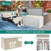 image:imageYITAHOME 100 Gallon Large Outdoor Deck Box Waterproof Resin Storage Box Lockable Indoor Outdoor Storage Container for Patio Furniture Cushions Pool Accessories Garden Tools WhiteWhite