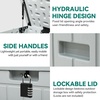 image:imageYITAHOME 100 Gallon Large Outdoor Deck Box Waterproof Resin Storage Box Lockable Indoor Outdoor Storage Container for Patio Furniture Cushions Pool Accessories Garden Tools WhiteWhite