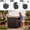 image:imageYITAHOME 100 Gallon Large Outdoor Deck Box Waterproof Resin Storage Box Lockable Indoor Outdoor Storage Container for Patio Furniture Cushions Pool Accessories Garden Tools WhiteDark Black