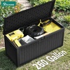 image:imageYITAHOME 100 Gallon Large Outdoor Deck Box Waterproof Resin Storage Box Lockable Indoor Outdoor Storage Container for Patio Furniture Cushions Pool Accessories Garden Tools WhiteBlack