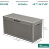 image:imageYITAHOME 100 Gallon Large Outdoor Deck Box Waterproof Resin Storage Box Lockable Indoor Outdoor Storage Container for Patio Furniture Cushions Pool Accessories Garden Tools WhiteTaupe Rattan