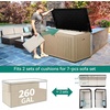 image:imageYITAHOME 100 Gallon Large Outdoor Deck Box Waterproof Resin Storage Box Lockable Indoor Outdoor Storage Container for Patio Furniture Cushions Pool Accessories Garden Tools WhiteBlackBrown