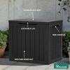 image:imageYITAHOME 100 Gallon Large Outdoor Deck Box Waterproof Resin Storage Box Lockable Indoor Outdoor Storage Container for Patio Furniture Cushions Pool Accessories Garden Tools WhiteDark Black