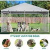 image:imageYITAHOME 10x10 Outdoor Dog Enclosure with Metal Dog Gate Dog Kennel Outside with Roof Dog Fence Outdoor for Yardsilver