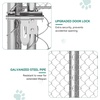 image:imageYITAHOME 10x10 Outdoor Dog Enclosure with Metal Dog Gate Dog Kennel Outside with Roof Dog Fence Outdoor for Yardsilver