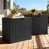 image:imageYITAHOME 31 Gallon Deck Boxes Set of 2 Lockable Outdoor Storage Bins for Patio Cushions Garden Tools WeatherResistant Resin Storage Solution WhiteBlack