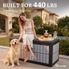 image:imageYITAHOME 31 Gallon Deck Boxes Set of 2 Lockable Outdoor Storage Bins for Patio Cushions Garden Tools WeatherResistant Resin Storage Solution WhiteBlack  WoodGrain Gray