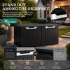 image:imageYITAHOME 31 Gallon Deck Boxes Set of 2 Lockable Outdoor Storage Bins for Patio Cushions Garden Tools WeatherResistant Resin Storage Solution WhiteBlack  Silver