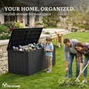 image:imageYITAHOME 31 Gallon Deck Boxes Set of 2 Lockable Outdoor Storage Bins for Patio Cushions Garden Tools WeatherResistant Resin Storage Solution WhiteBlack