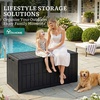 image:imageYITAHOME 31 Gallon Deck Boxes Set of 2 Lockable Outdoor Storage Bins for Patio Cushions Garden Tools WeatherResistant Resin Storage Solution WhiteBlack