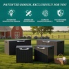 image:imageYITAHOME 31 Gallon Deck Boxes Set of 2 Lockable Outdoor Storage Bins for Patio Cushions Garden Tools WeatherResistant Resin Storage Solution WhiteBlack  Silver