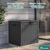 image:imageYITAHOME 31 Gallon Deck Boxes Set of 2 Lockable Outdoor Storage Bins for Patio Cushions Garden Tools WeatherResistant Resin Storage Solution WhiteBlack