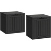 image:imageYITAHOME 31 Gallon Deck Boxes Set of 2 Lockable Outdoor Storage Bins for Patio Cushions Garden Tools WeatherResistant Resin Storage Solution WhiteBlack