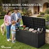 image:imageYITAHOME 31 Gallon Deck Boxes Set of 2 Lockable Outdoor Storage Bins for Patio Cushions Garden Tools WeatherResistant Resin Storage Solution WhiteBlack