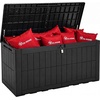 image:imageYITAHOME 31 Gallon Deck Boxes Set of 2 Lockable Outdoor Storage Bins for Patio Cushions Garden Tools WeatherResistant Resin Storage Solution WhiteBlack
